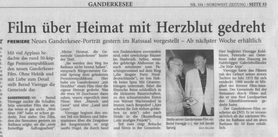 Nordwest-Zeitung Mai 2004